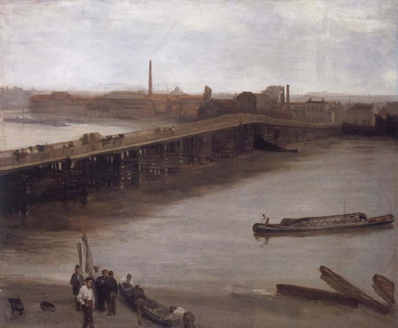 James Mcneill Whistler Brown and Silver Old Battersea Bridge China oil painting art